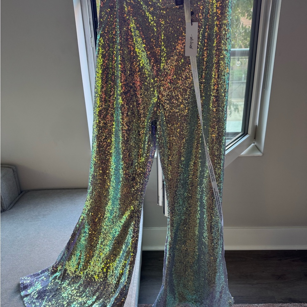 Nasty Gal Iridescent Sequin pants SIZE US10
